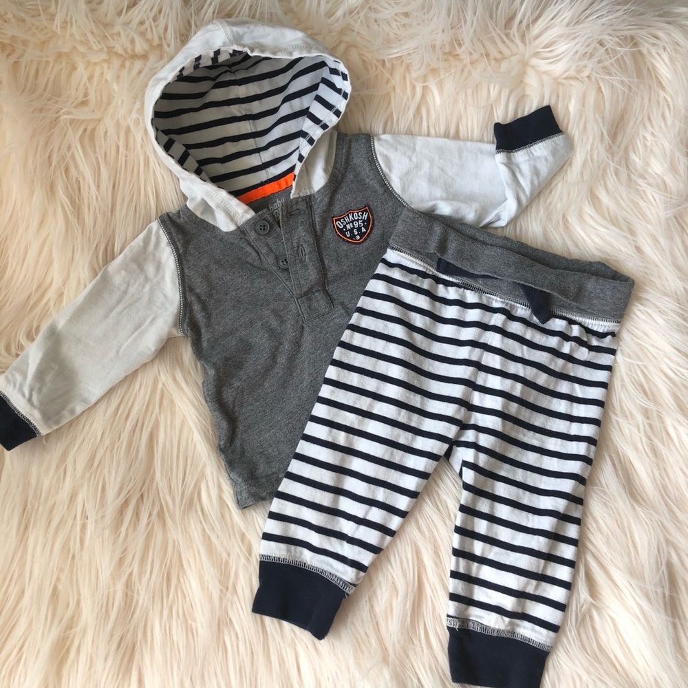 🎈$7🎈OshKosh B’gosh Hoodie Set Baby 6-9M